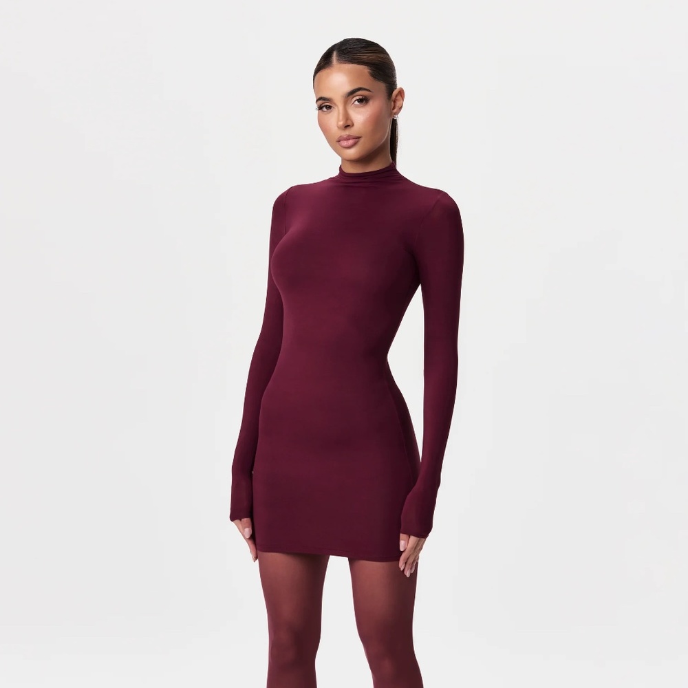 NEW WITH TAGS NakedWardrobe Burgundy Mini Dress in size M